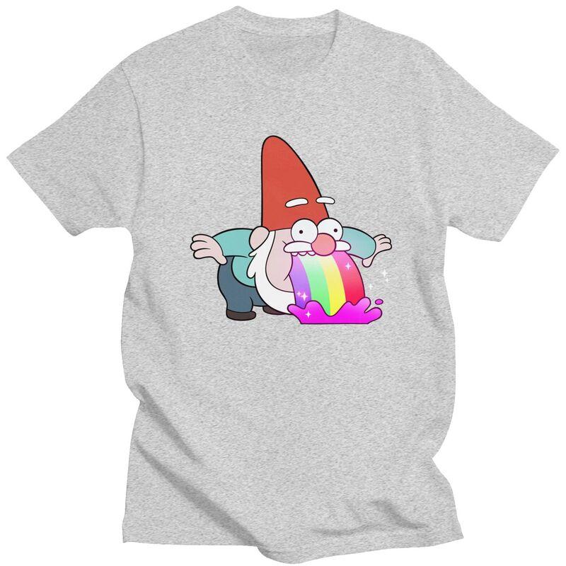 Мужская футболка с радужным принтом Gravity Falls в стиле манга, с коротким рукавом, хлопковая, модная, повседневная, приталенная