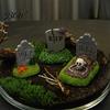Spooky Garden Ornaments Halloween Tombstones Yard Signs, Realistic Graveyard Outdoor Creepy Accessories Lawn Decorations for Horror Party Decoration