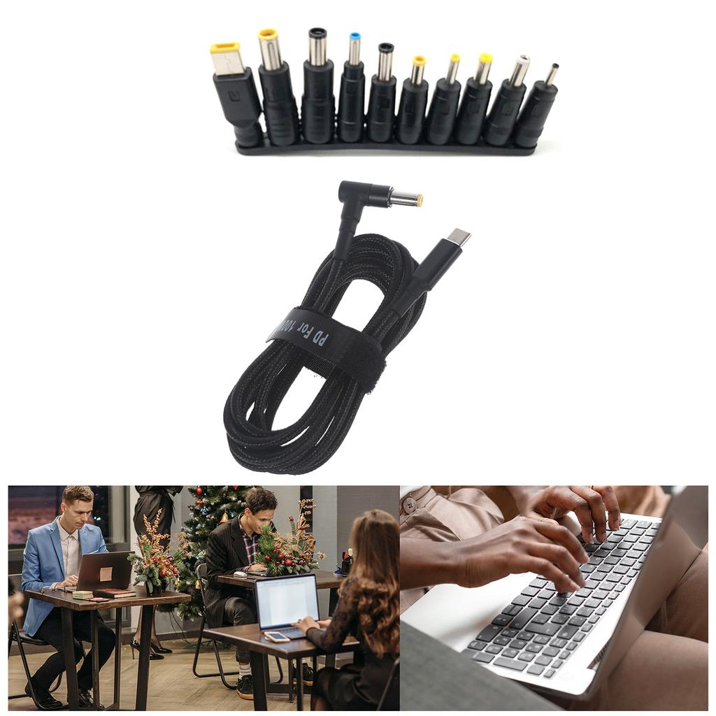 100W Universal Laptop Power Adapter Connector Charging Cable Cord USB Type C Notebook Charger Plug Jack Converter