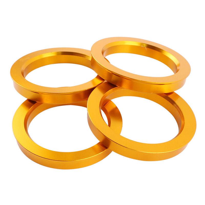 4PCS Aluminum Gold Flange Hub Centric Rings Hubrings Kit 73-56 73mm OD to 56mm ID Automobiles Wear Wheels Tires Parts