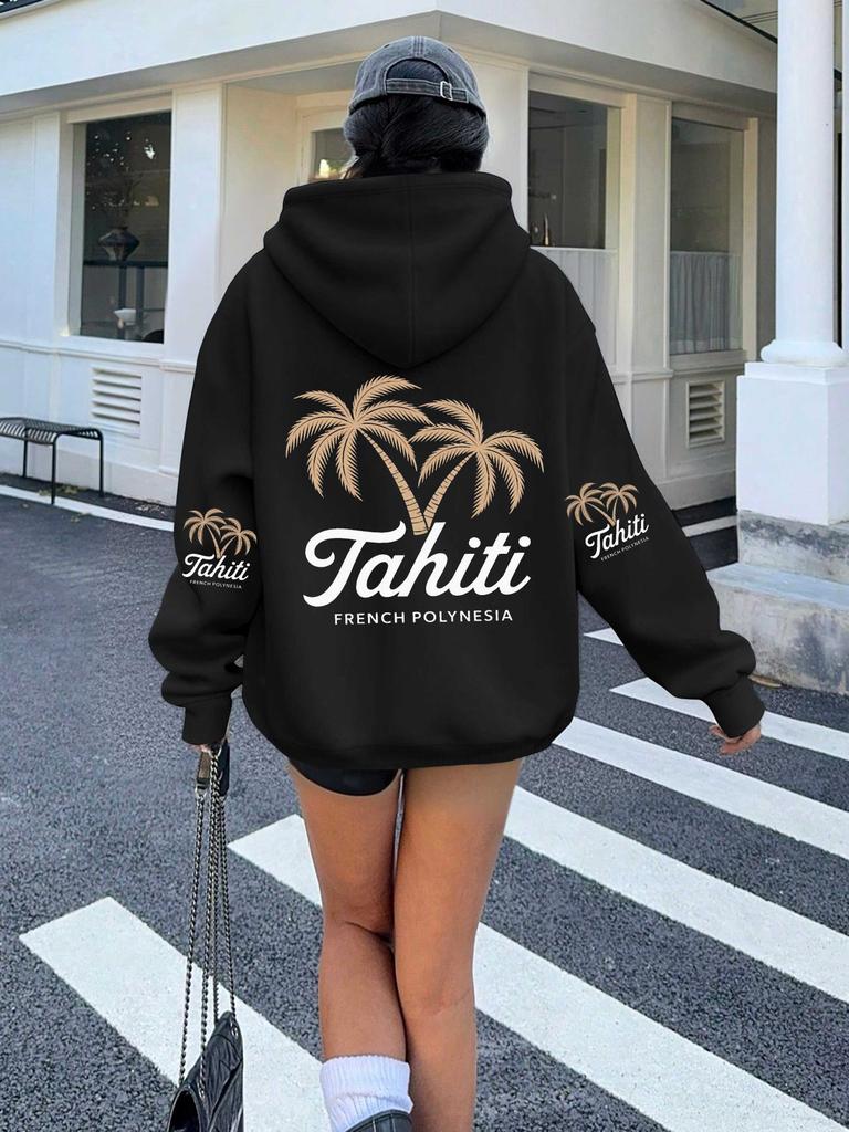 Винтажный постер Таити Французская Полинезия женские худи