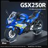 1/12 Модель мотоцикла Suzuki GSX-250R Игрушка Сплав Литье под давлением Модель Звук и Свет Игрушки Резиновые Шины Миниатюрная Гоночная Модель Подарок для Ребенка