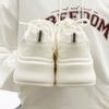 Thick-soled low-top white shoes, seasonal thick-mesh breathable design, casual sports shoes