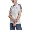 Tee-shirt Femme - ADIDAS ORIGINALS - 3 STRIPES TEE - Blanc - Manches Courtes - Col Capuche