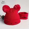 Windproof Baby Beanie Cap Ear Protection Hat Scarf Set Winter Kids Knitted Hat  Toddler