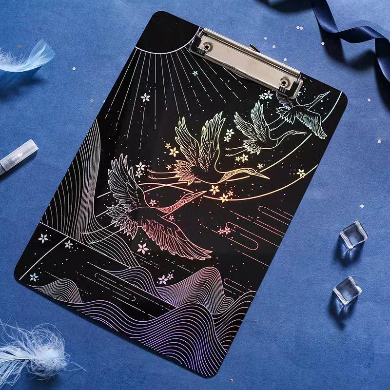 Креативный лазерный планшет Starry Sky формата А4, папка для документов, акриловые блокноты, канцелярские принадлежности для школьников, офисные принадлежности, portapapeles