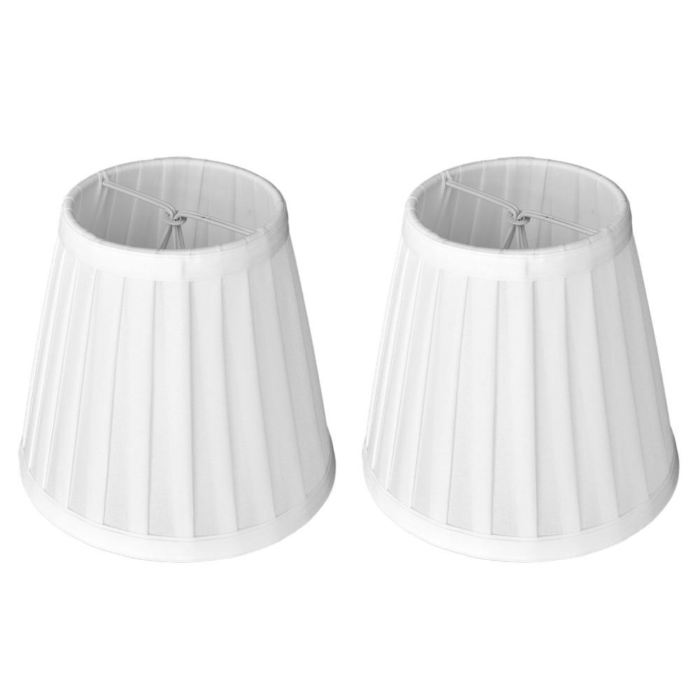2PCS White/Yellow/Red Small Lamp Shade Clip On Design Pleated Fabric Lampshade  Wall Lamp