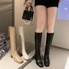 Women's Knight Boots 2025 New Autumn and Winter Square Toe Thick Heel Knee-high Boots with Rear Zipper High Heel Long Boots
