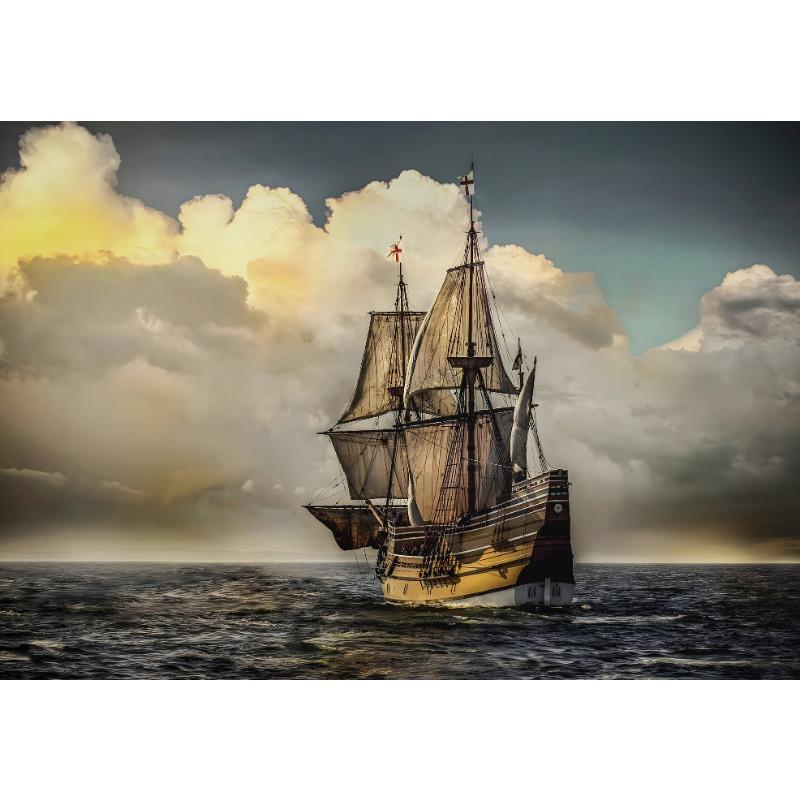 Винтажный Парусник Парусный Пейзаж Постер Печать на Холсте Винтажный Океан Парусник Настенное Искусство Картина Домашний Декор Комнаты Cuadros