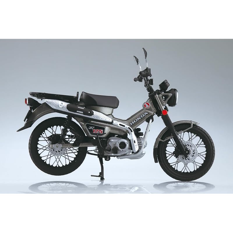 Skynet 1/12 Масштаб Готовый Мотоцикл Honda CT125 в Матовом Металлическом Цвете Бронированный Серебристый