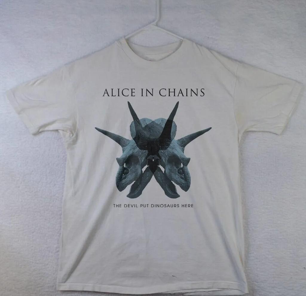 Alice In Chains The Devil Put Dinosaurs Here Unisex White Tshirt Size S5xl