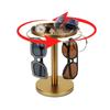 360° Rotating Glasses Stand Organizer Stainless Steel Sunglasses Holder  for Desk