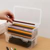 4 шт. Прозрачный ящик для хранения, Ящик для хранения большой вместимости, Ящик для хранения офисных принадлежностей, Упаковка Ящик для хранения карандашей