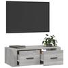 Vidaxl Wisząca Szafka Pod Tv, Szary Dąb Sonoma, 80X36X25 Cm