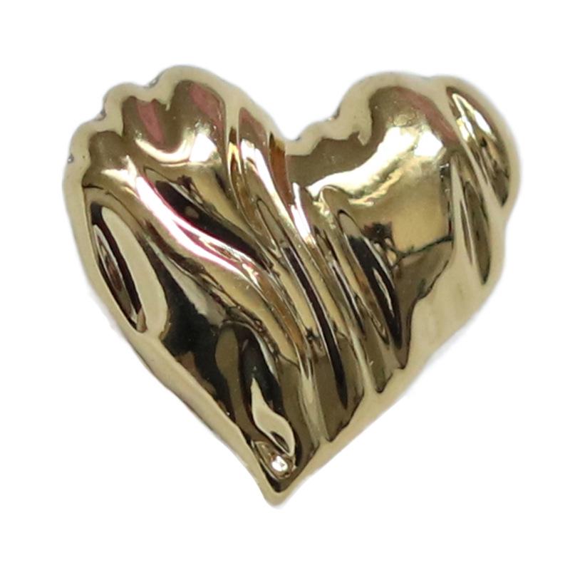 Yisen ESSTUDIO Women's Retro Heart-Shaped Metal Button Shirt Cardigan