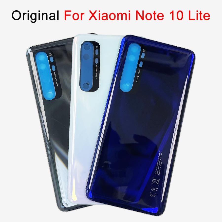 Оригинальная новая задняя панель из стекла для Xiaomi Mi Note 10 lite, задний корпус для Mi Note 10 lite, задняя крышка аккумулятора