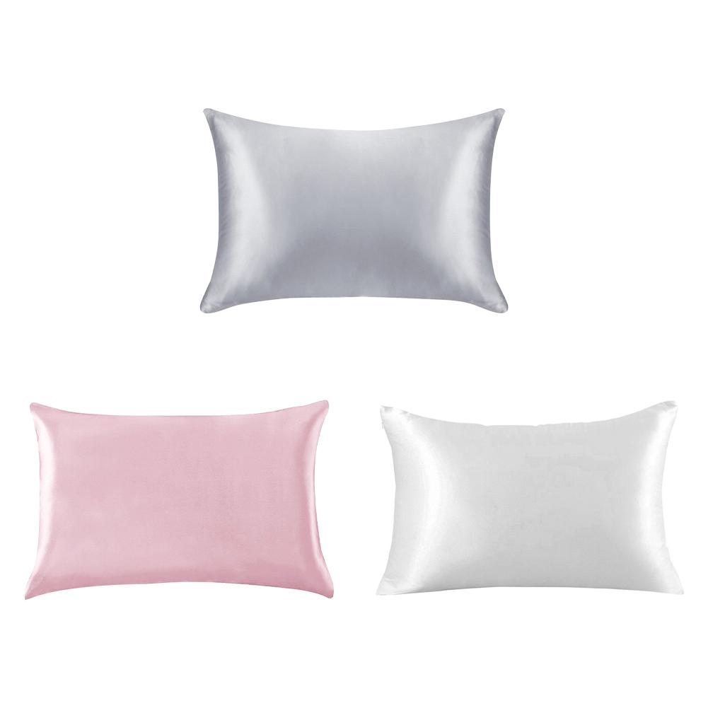 Шелковая наволочка, наволочка из ледяного шелка, атласная наволочка, стандартный размер, наволочки, чехол со скрытой молнией 51 см X 73 см