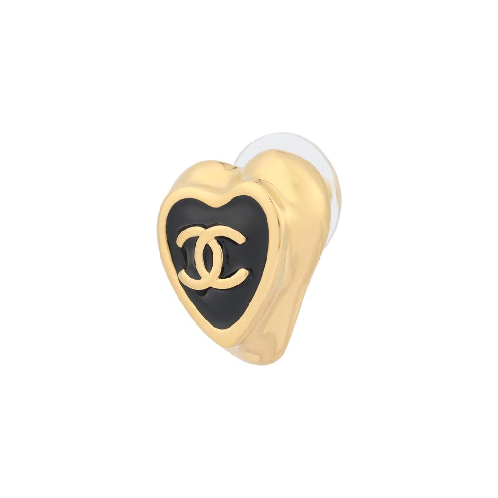 Chanel Heart Design Earrings Unisex Earrings Gold AB-25A-0057