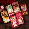 6PCS Paper Horse Year Red Envelope Spring Festival Gift Bag Lucky Money Bag Bless Words Cartoon New Year Red Envelopes
