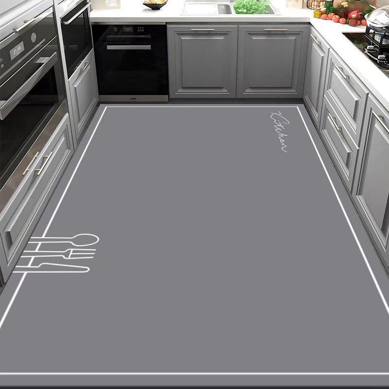 PVC Kitchen Thick Mats Waterproof Home Decoration Area Rug Large Anti-greasy Foot Mat Non-slip Carpet Modern Living Room Carpets