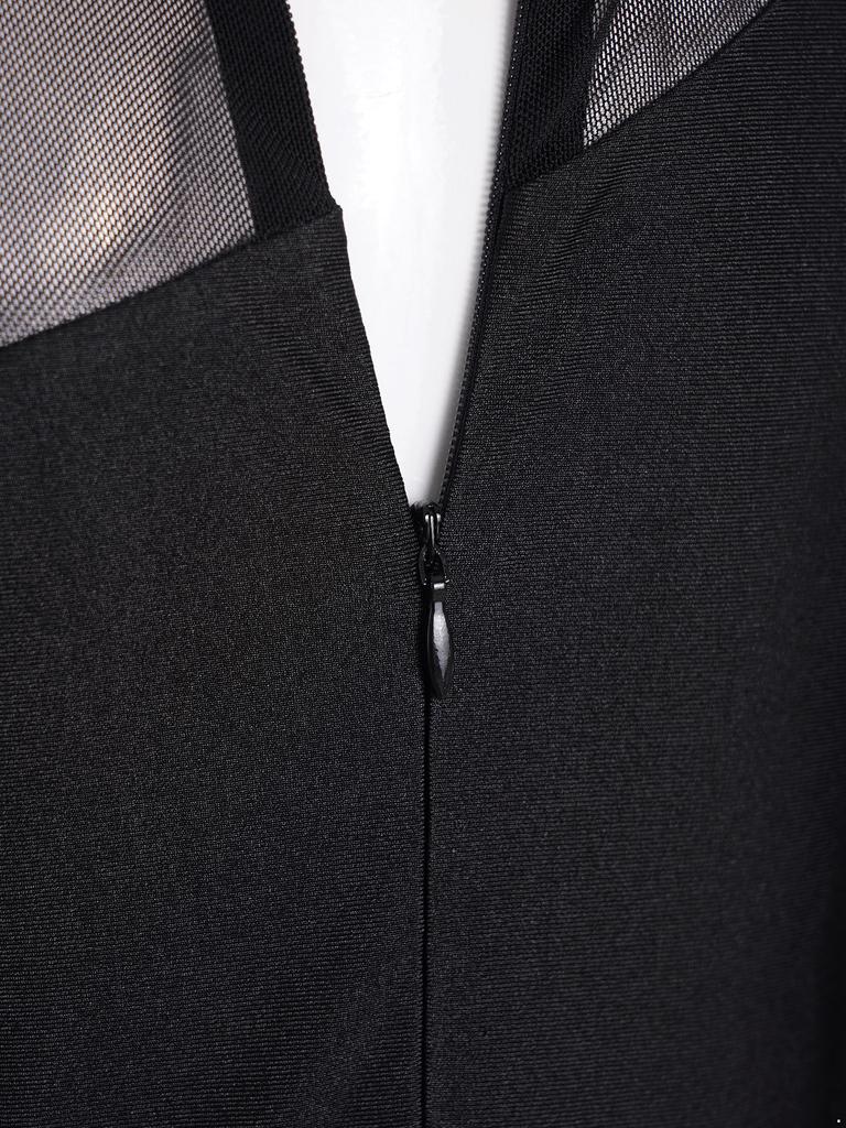 Платье для фигурного катания для девочек с блестящими стразами, прозрачной сеткой и пэчворком, с длинным рукавом для танцевальных выступлений