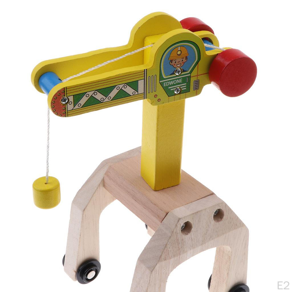 Отличные деревянные поезда, трек, модель, строительные аксессуары, детские развивающие игрушки, кран и грузовой автомобиль