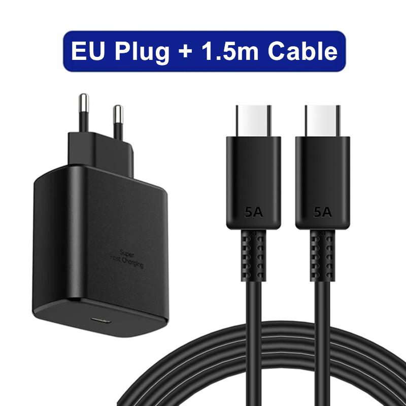 45 Вт 5A USB C PD кабель для быстрой зарядки для Samsung S20 S21 FE S22 S23 S24 Ultra Note20 A33 A34 A53 Type C сверхбыстрый кабель для быстрой зарядки