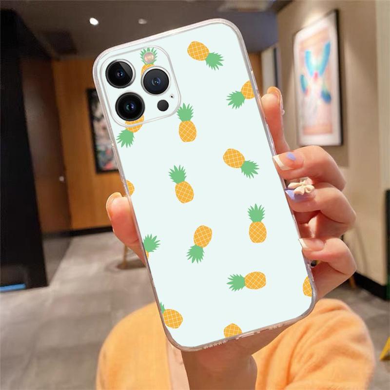 Phone Case For iphone 17 Pro Max Air 16 15 14 13 Pro Max 15 16 Pro 15Plus Summer Pineapple Fruit