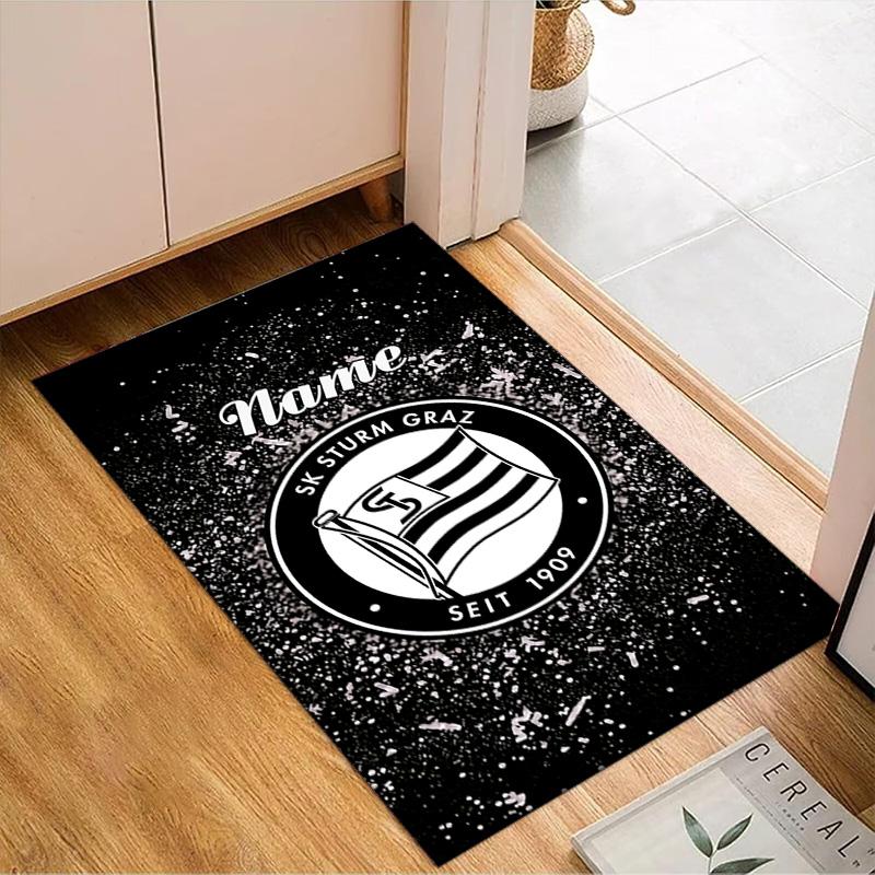Custom Name Sturm Graz Crest Emblem Rug Game Carpet, Floor Mat for Bedroom Living Room Entryway Rug, Home Decor Idea Gift for Christmas birthday