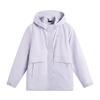 Li Ning Sports Trend Series Solid Color Hooded Three-In-One Fleece Long Sleeve Windbreaker Women Outerwear Sea-Salt-Purple AWBU024-4