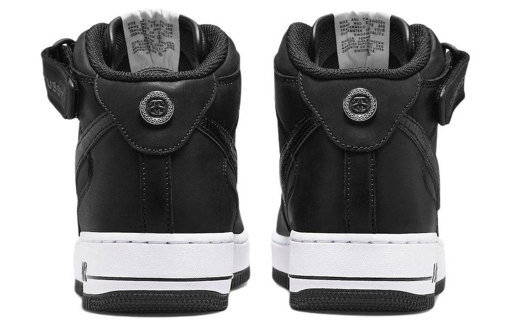 Nike X Stussy Air Force 1 Mid 'Черная змеиная кожа' DJ7840-001