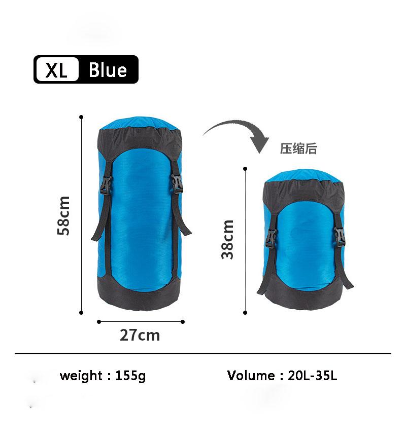 Обновленный 40D 10-35L сверхлегкий водонепроницаемый нейлоновый компрессионный мешок для спального мешка 40% места для кемпинга пешего туризма