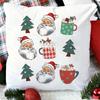 Чехол для подушки с рождественским узором для дивана, чехол для подушки с рождественским принтом, декор для комнаты для рождественской вечеринки