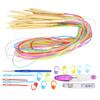 18Pcs Circular Needle DoublePointed Bamboo Color Tube Needlework Tool with Accessories Pack(100cm