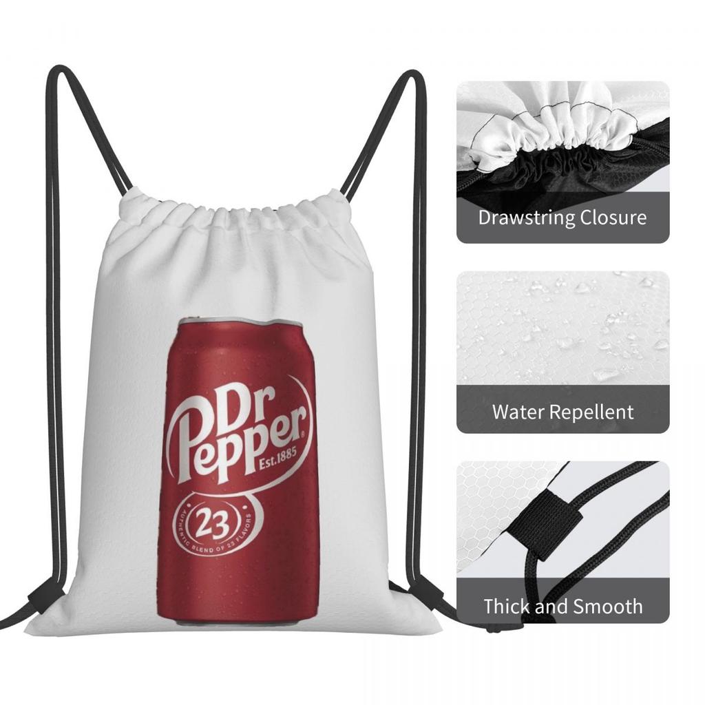 Рюкзаки Dr Pepper Модный мешок-затяжка Карманная спортивная сумка Сумки для книг для путешествий Студентов