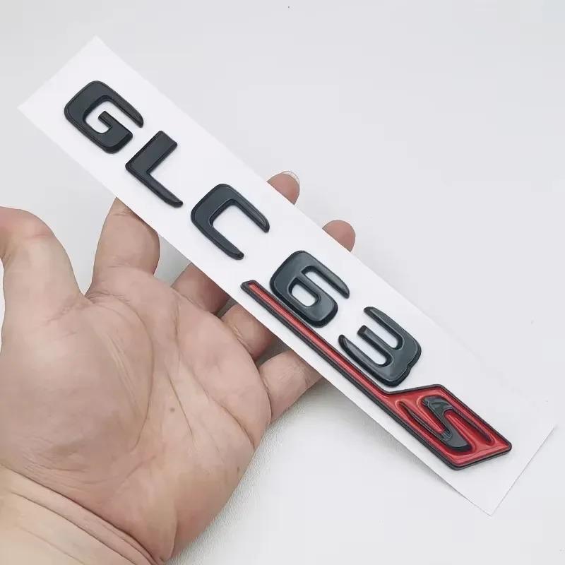 CQQ1 3D ABS Black GLC63S Logo Letters V8 BITURBO 4MATIC Badge Car Rear Star Sticker Trunk AMG Emblem For Mercedes Benz GLC AMG X253