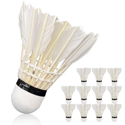 Набор для бадминтона AiO JAPAN из гусиного пера, нейлона и пластика, для практики, идеально подходит для уличных и комнатных игр с мячом, воланы, 12 штук (1 дюжина),