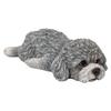 Ubia Prone Toy Poodle, Gray, 19 X 10 X 5 Cm, Doll Figurine, Animal Ornament, Garden Decoration, Realistic, Cute Dog, H24125-2