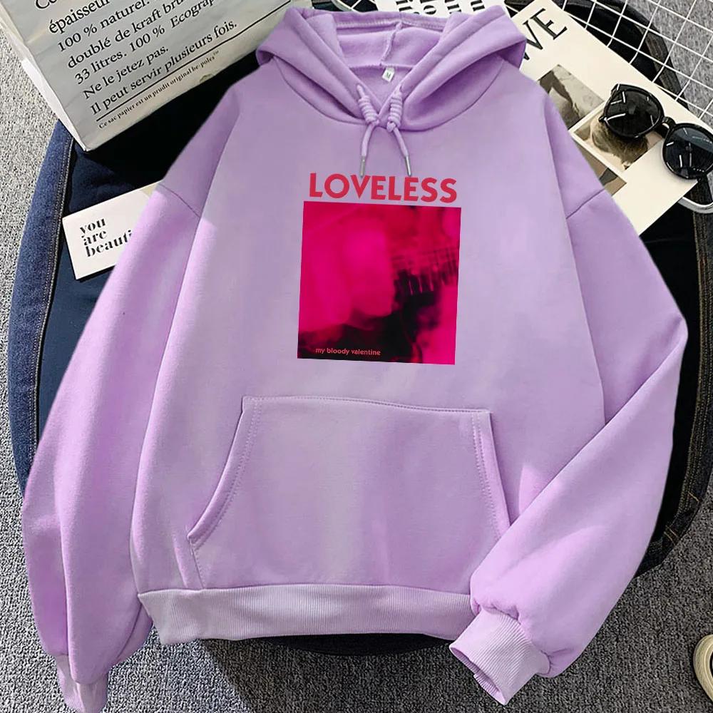 Loveless Song Printing Hoody My Bloody Valentine Rock Band Hoodies Moletom Hip Hop Fashion Graphic Streetwear Women Clothing