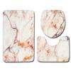 3Pcs/Set Marble Texture Toilet Lid Cover Floor Carpet Mat Home Bathroom Decor