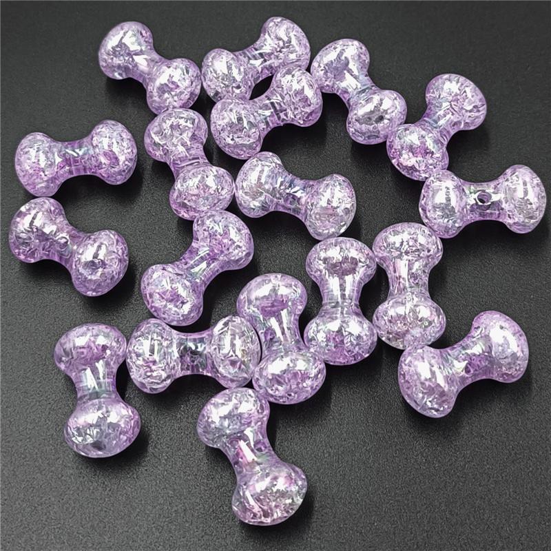 Материалы для изготовления украшений своими руками ручной работы, модные аксессуары в виде гантели, креативные бусины-вспышки цвета кристалл AB, 5 шт., браслет, ожерелье, акриловые аксессуары