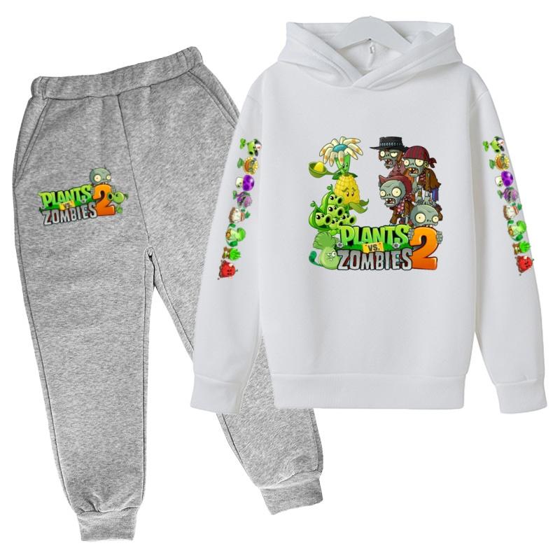Kids Fall/Winter Hoodie Boy Girl Toddler Pullover 3-12Yrs Fashion Cartoon Game Print Clothes Casual Top+Pants 2P Sports Coat Set