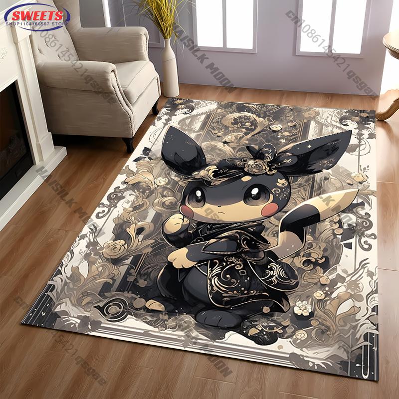 Best Seller!Cute Pokémon Carpet with Pikachu Pattern,Bedroom LivingRoom Sofa Study Rug Non-slip Decor All Seasons Mat Kids Gift