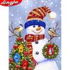 5D Diamond Painting Snowman Full Drill Diamond Embroidery Cartoon Cross Stitch Wall Art Home Decor
