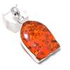 Натуральный балтийский янтарь драгоценный камень 925 стерлинговое серебро ювелирное изделие кулон 1,97" l1c49