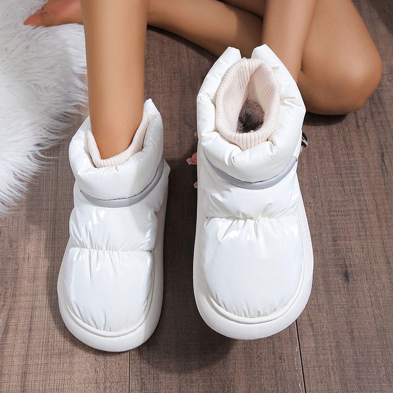 Непромокаемые мягкие плюшевые ботильоны, женские зимние нескользящие зимние ботинки на толстой подошве, женские удобные теплые ботинки на хлопковой подкладке