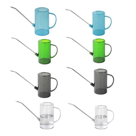 Лейка с длинным носиком 1 л/1,5 л Лейка со шкалой Прозрачный горшок для полива сада для комнатных и уличных растений, офисных цветов
