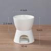 Sizikato Pure White Porcelain Chocolate Fondue Set, 10 Oz