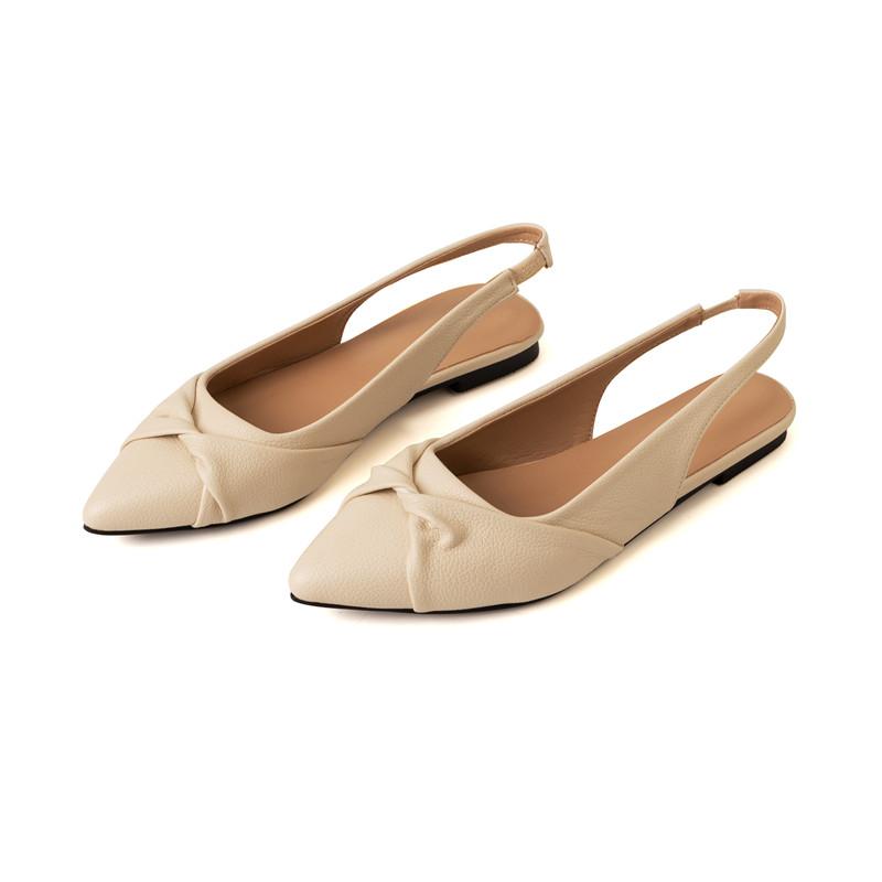 Женские сандалии на плоской подошве летние новые удобные универсальные остроносые большого размера