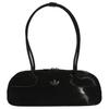New Originals Matte Velour Polyurethane Baguette Bag Shoulder Bag Regular Women's Black KE4015